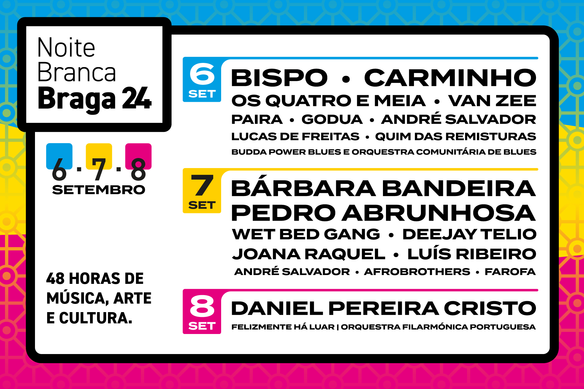 Cartaz Noite Branca Braga 2024